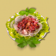Salad mướp đắng thịt bò hộp