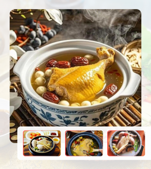 Canh gà thảo dược