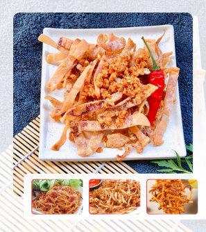 Mực khô xóc tỏi