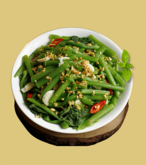 Ngọn bí xào tỏi, luộc