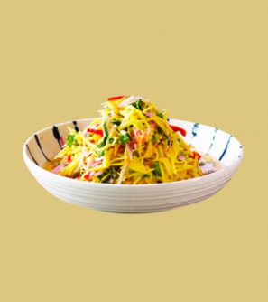 Gỏi xoài cá tra phồng biển hồ