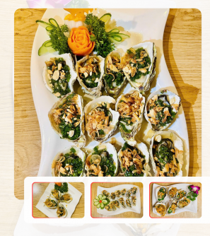 Hàu nướng mỡ hành 