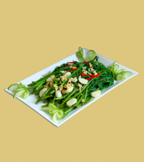 Rau lang xào tỏi, luộc