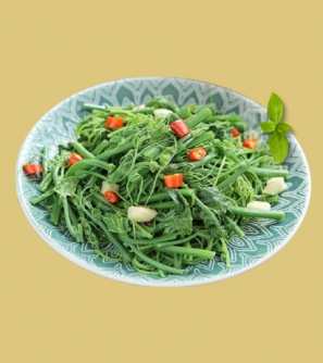 Ngọn su su xào tỏi, luộc