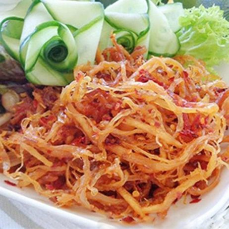 Mực khô xóc tỏi