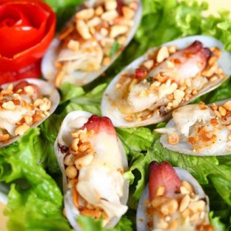 Tu hài nướng mỡ hành