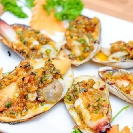 Tu hài nướng mỡ hành