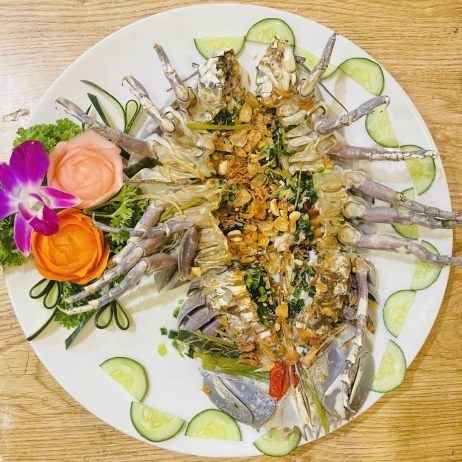 Bọ biển hấp, nướng mỡ hành 