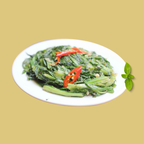 Cải mèo xào tỏi, luộc
