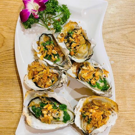 Hàu nướng mỡ hành 