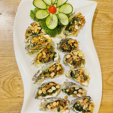 Hàu nướng mỡ hành 