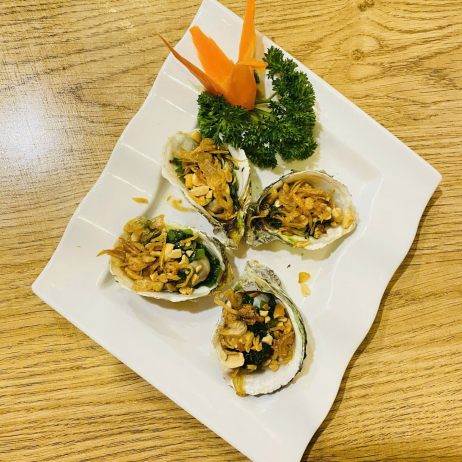Hàu nướng mỡ hành 