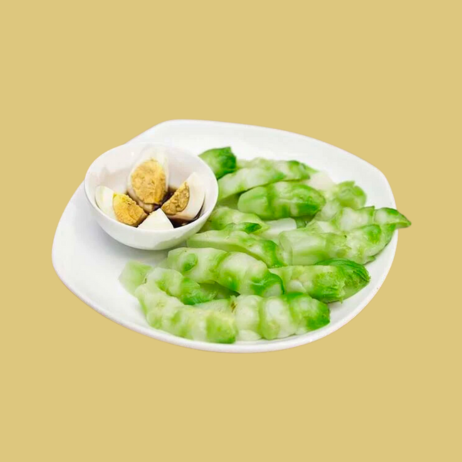Mầm đá xào tỏi, luộc