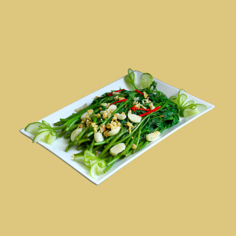 Rau lang xào tỏi, luộc