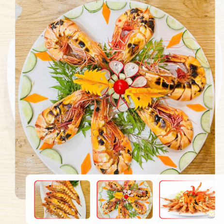 Tôm sú nướng mọi