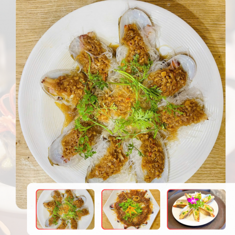 Tu hài hấp miến tỏi 